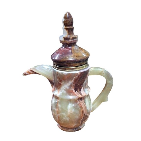 Vintage Stone Tea Pot, Sake, Espresso Pot with 6 cups Beautiful Unique READ - Picture 4 of 16